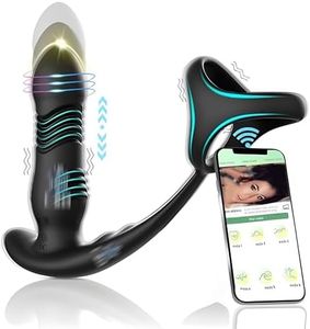 5.7 inches Watertight Decrease Fatigue Massagers Kit with Various Frequency for Man (Black), App Remote Control Rechargeable Waterproof Cordless Body Prostrate Massager for Men Relax Massaging -vby20
