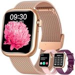 Women Smartwatch Fitness Tracker for Lady: 1.83'' Smart Watch Answer/Make Call with iP67 Waterproof Heart Rate Sleep Monitor Step Counter 123 Sports Digital Wrist Watches 3 Straps for iPhone Android