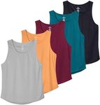 Big and Tall King Size Men's Mesh Tank Top Dry Fit Sleeveless Active Muscle Shirts Tee Tops Gym Shirt Men Workout Running Fitness Athletic Bodybuilding Undershirt - Pack of 5, Set 7, 5X