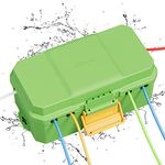 Diivoo Outdoor Waterproof Electrical Box, Large Size 6 Cable Seal Entry, Weather Proof Plug Box, Outside Connection Socket Enclosure for Extension Leads, Holiday Garden Lights Decoration, Tools