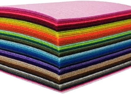 flic-flac 44PCS 4 x 4 inches (10 x10cm) Assorted Color Felt Fabric Sheets Patchwork Sewing DIY Craft 1mm Thick