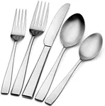 Godinger Flatware Set, Matte Finish Stainless Steel Cutlery Silverware Flatware Sets, 20 Piece Set, Service for 4