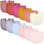 DOSMINE Baby Drool Bibs for Unisex Girls Boys 12 Pack Baby Muslin Bibs for Drooling and Teething