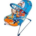 LADIDA My First Blue Circus Baby Bouncer Cradle with Vibration and Sound to Relax and Entertain Baby, Suitable from Newborn 015