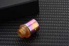 5GVAPE Washington RDA, 24mm, Magnet Drip Tip, Dual Coil RDA, Steel, Black, Rainow (Rainbow)