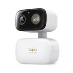 Tapo 3K 5MP Wired Pan/Tilt Indoor/Outdoor Security Camera, Free Person/Vehicle/Baby Cry Detect & 360° Motion Track, Color Night, SD/Cloud, Wrks w/Alexa & Google Home, 2.4 GHz WiFi, HybridCam 360