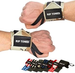 Rip Toned 18” Wrist Wraps - Wrist Straps for Weightlifting - Lift Better, Protect Wrist Pain - Adjustable, Durable, Machine Washable - Wrist Brace for Weightlifting - USPA Endorsed for Men & Women