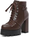 Susanny Brown Boots for Women Platf