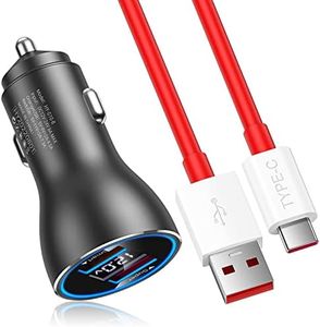80W SuperVOOC Allume Cigare pour Oneplus 10 Pro/Nord 4 3 2T, ACOCOBUY Allume Cigare USB avec Câble USB C 1M, 2 Ports Chargeur de Voiture Charge Rapide pour Oneplus Nord CE 3 2/9/8/7/6 pour OPPO Reno12