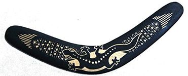 Terrapin Trading Ltd 36cm Fair Trade Hand Carved Gecko Lizard Indonesian Balinese Boomerang