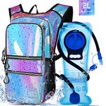 Mothybot Hydration Backpack Pack, Water Backpack 20L Capacities Included 2L Hydration Bladder, Festival Essential - Rave Hydration Pack Hydropack Hydro for Hiking, Running, Biking, Festival Gear