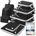 Compression Packing Cubes for Backpack, Travel Packing Cubes for Suitcases Waterproof Suitcase Organiser Bags for Travel Suitcase Luggage Packing Organizer Bags