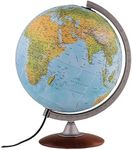 Waypoint Geographic Tactile Relief Globe, 12" Illuminated Blue Ocean-Style World Globe with Raised Relief, Up-to-Date Reference Globe, Decorative Globe for Home and Office Decor