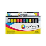 Daler-Rowney System3 Acrylic Introduction Set, 10 x 22ml Tubes, Assorted Vibrant Colours, Multi-Surface, Ideal for Professional Artists & Students