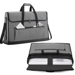 Trunab Monitor Carrying Case 24-27 Inch Padded Travel Bag Hold Up to 2 LCD Screens/TVs, Not Compatible with iMac, with Accessories Pocket, Shoulder Strap, PU Bottom, Grey (Patented Design)