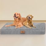 Sytopia Orthopedic Dog Bed for Large Dogs, 42'' Washable Pet Bed with Removable Cover and Anti-Slip Bottom, Waterproof Dog Crate Bed for Extra Large Dog, XL