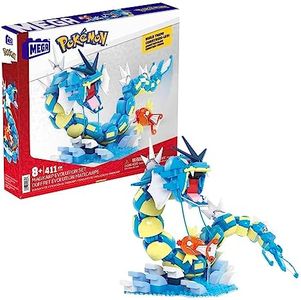 MEGA Construx Pokémon Magikarp y Gyarados +400 Bloques de construcción, Juguete +8 años (Mattel HNT95)