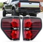 RANSOTO F150 Tail Light Compatible with 2009 2010 2011 2012 2013 2014 Ford F-150 Pickup Truck Smoked Rear Brake Lamp Taillight (Passenger And Driver Side)