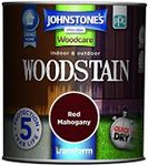 Johnstone's Woodcare Indoor and Outdoor Woodstain - Red Mahogany 250ml