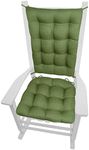 Barnett Home Decor Rave Porch Rocker Cushions - Indoor-Outdoor, Fade Resistant, Weather Resistant - Latex Foam Fill Seat Cushion & Back Rest Pad - (Extra-Large, Sage Green)