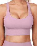 Grace Form Sports Bra for Women, Strappy Padded Medium Support Yoga Bra Workout Bra for Women