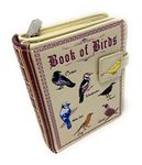 Shag Wear Small Book of Birds Women's BiFold Wallet Beige Vegan Leather