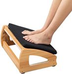 StrongTek Wood Ergonomic Footrest - 4-Angle Adjustable Foot Stool for Desk, Office Footrest, Anti-Slip Foot Stand for Under Desk, Enhances Posture, Promotes Blood Circulation, Easy Assembly (Espresso)