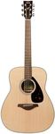 Yamaha FG800M the iconic beginner's acoustic guitar with an authentic sound for adults and teenagers, 4/4 wooden guitar in matt natural, Voucher for 2 Online lessons from Yamaha Music School