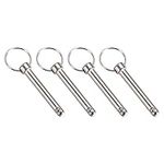 METALLIXITY Quick Release Pins (8mmx55mm) 4Pcs, Carbon Steel Pull Pin - for Shipbuilding, Ship Outfitting, Boat Top