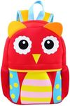 Fenrici Kids Owl Backpack – Holiday Gift for Toddlers Ages 2-5 – Adorable Neoprene Book Bag, Lightweight, Durable, Easy-to-Clean with Mesh Pockets – Perfect for Boys & Girls