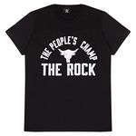 WWE The Rock - People's Champ T-Shirt, Adults, S-XXL, Black, Official Merchandise