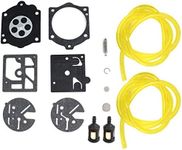 AISEN Carburetor Carb Repair Rebuild Kit for 530035127 Poulan Pro 3400 3700 3800 4000 PP375 PP385 PP395 Fuel Line Filter