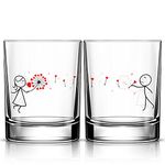 BoldLoft My Heart is All Yours Couple Drinking Glasses-Gifts for Him Love Gifts for Boyfriend Husband Couple Gifts for Him and Her Anniversary Valentines Day Wedding Engagement Birthday