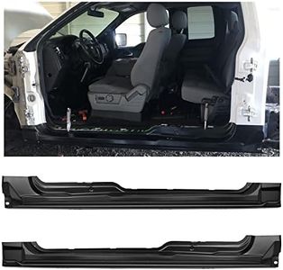 ECOTRIC Rocker Panel Guard Compatible with 2009-2014 Ford F150 Extended Cab Truck Rust Repair Pair Black