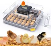 Cheeglu 48 Incubators for Hatching Eggs, Egg Incubator with Automatic Egg Turning and Humidity Control, Temp Control, Egg Candler, Auto Water Refilling, Incubator for Chicken Eggs, Duck and Quail Eggs