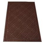 SlipToGrip Jumbo Door Mat Indoor / Outdoor 42"x35" Brown Duraloop