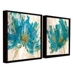 Painting Mantra Floral Canvas Painting for Wall With Frame, Blue Floral Painting for living room Size : 13x13 Inches