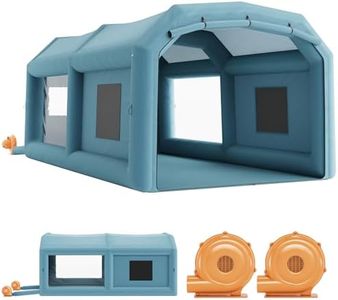 GarveeLife Portable Inflatable Paint Booth Tent with 250W+550W Blower, 20x11.5x9 ft Inflatable Spray Booth with Air Filter System, Blow Up Paint Booth for Car Parking Tent Workstation Motorcycle Garag