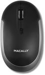 Macally Wireless Bluetooth Mouse for Mac, MacBook Pro/Air, iPad, and PC - Quiet Click and Comfortable Wireless Mouse - Compatible Wireless Apple Mouse - Space Gray