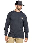 Carhartt Men's K126 Workwear Jersey Pocket Long-Sleeve Shirt (Regular and Big & Tall Sizes), Carbon Heather, Large