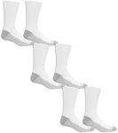 Fruit of the Loom Men's Crew 6 Pack Sock, White, Shoe Size 6-12/Sock Size 10-13