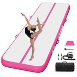 Inflatable Tumbling Track Mat 10FT 4 Inch Thickness Inflatable Gymnastics Mats Tumble Track Floor, Training Mats with Air Pump for Kids Gym Home Use Cheerleading Yoga