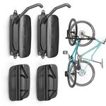 monTEK Swivel Bike Wall Mount – Space-Saving Vertical Bike Rack, Heavy-Duty Garage Bike Hanger, Sturdy Storage Hook Holds Up to 66lbs, Easy to Install, 2 Pack