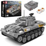 Mould King M18 Hellcat Tank Destroyer Building Set, RC Control WW2 Military Vehicle Construction Blocks Kit, Adult Collectible Army Model to Build and Display, Boy Toys for Teen Gifts (971 PCS)