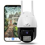 Camate Eclipse 4G Sim Based 3MP Wireless Outdoor Smart CCTV Camera, Pan & Tilt, Two-Way Talk, Coloured Night Vision, Motion Detection & Tracking, Alarm, Upto 256GB Micro SD Support