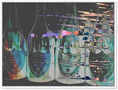 The Oliver Gal Artist Co. Drinks and Spirits Wall Art Canvas Prints Champagne Dom P Home Décor, 36 in x 24 in, White Frame