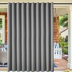 Cololeaf Outdoor Curtains for Patio Waterproof 108 inches Solid Cabana Grommet Top Window Curtain Panel for Patio, Porch, Gazebo, Pergola, Dock, Beach Home - Grey 100" Wx108 L Inch (1 Panel)