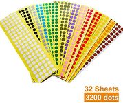 3200 Sticky Coloured Dots Pyhot 10m