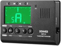 Donner Metronome Tuner for All Instruments - Guitar, Bass, Violin, Ukulele, Trumpet, Chromatic, Clarinet, Flute, 3 in 1 Digital Metronome with Tuner/Metronome/Tone Generator, DMT-01