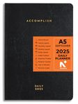 NEORAH — A5 - 2025 |512 Pages | DAILY Dated ACCOMPLISH Planner - SOFT COVER | Includes Dated Yearly Layout | Monthly Layout |Weekly + 24hrs Hourly Layout | 365 Daily Pages | 12 Month Budget | 12 Month Habit Tracker Wheel | Track Goals | Things to Do | Health | Priorities | Affirmations | Accomplishments | Gratitude Journal -12 Month Productivity Pro Planner Diary with Dates for Work, Study Size: (21.0 x 14.8 cm) | (Black)